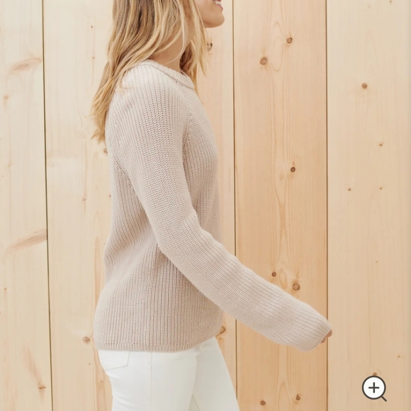Jenni Kayne Cotton Fisherman Sweater Oatmeal (retail 345$) - Picture 10 of 11